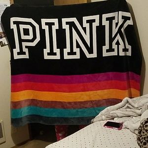 Victoria secret, pink Sephora blanket.